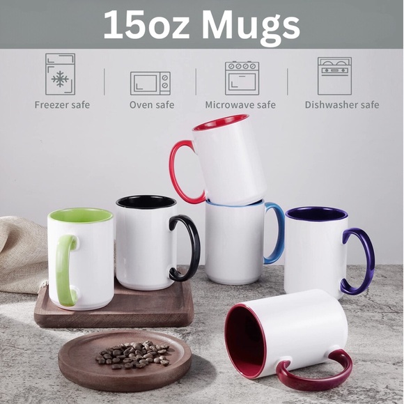 Custom Made Floral Deer Ceramic Mug (15 oz) - Picture 5 of 5